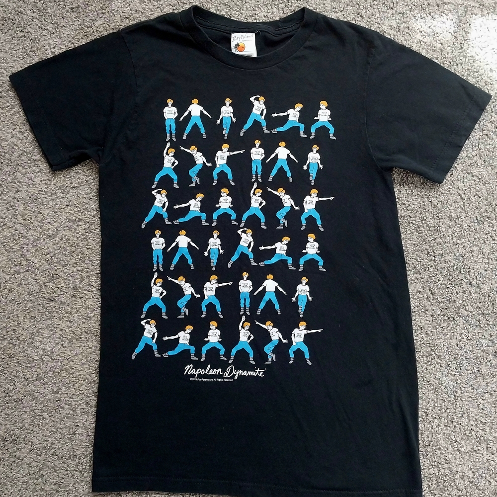 Napaleon Dynamite Black Graphic T-Shirt Size XS